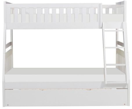 Homelegance® Galen White Youth Twin/Full Bunk Bed with Twin Trundle -2