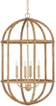 Currey & Company Natural/Saddle Tan Charrette Lantern-1