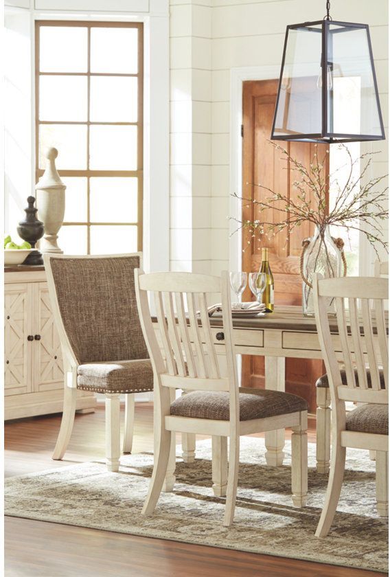 Signature Design by Ashley® Bolanburg Weathered Gray Rectangular Dining Table with Antique White Legs-3