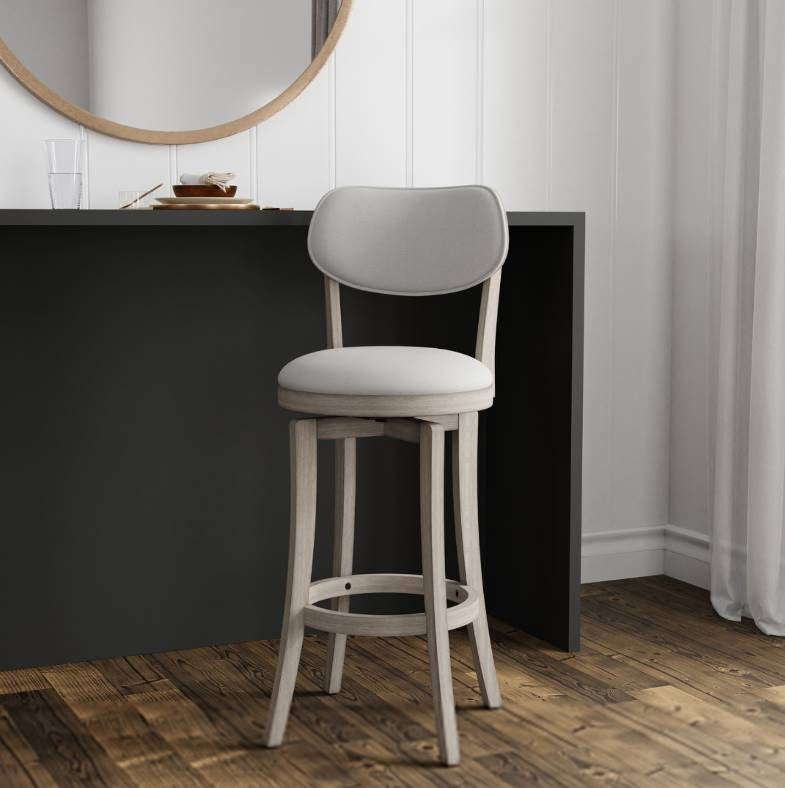 HH2 Home Sloan Aged Gray Fog Swivel Bar Stool Johnson s Furniture Appliances