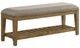 Intercon Andover Gray/Maple Upholstered Bench-0