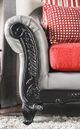 Furniture of America® Midleton Gray/Red Sofa-3