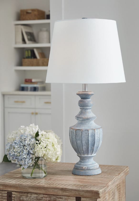 Signature Design by Ashley® Cylerick Antique Blue Table Lamp-3