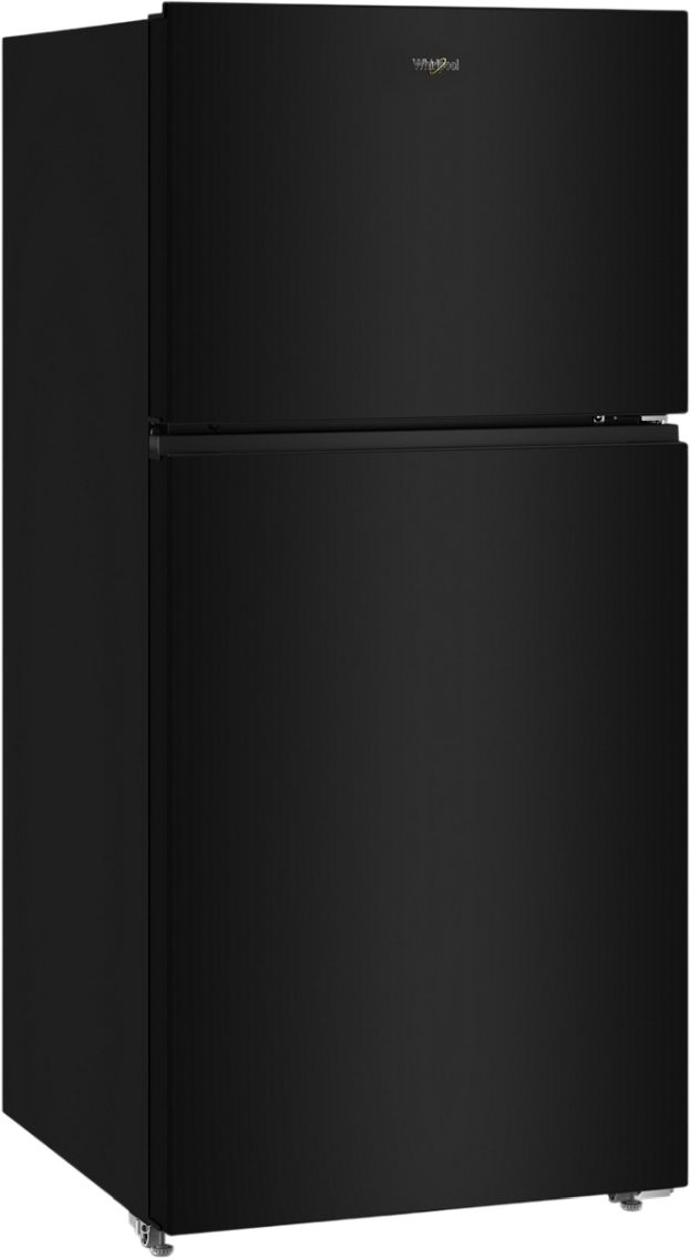 Whirlpool® 30" 19.2 Cu. Ft. Black Top Freezer Refrigerator with Total Coverage Cooling-1