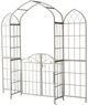 A & B Home White Jardine Garden Arch with Gate-1