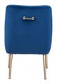 Zuo® Mira Blue/Gold Dining Chair-3