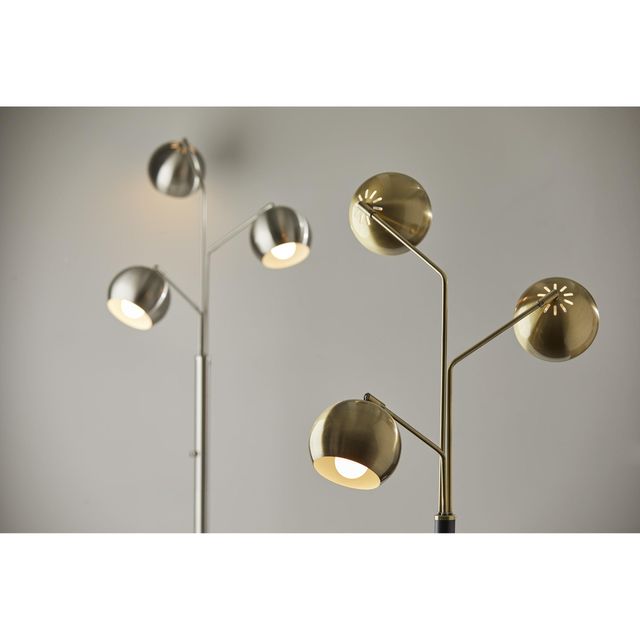 Adesso® Emerson Black/Antique Brass Tree Lamp-2
