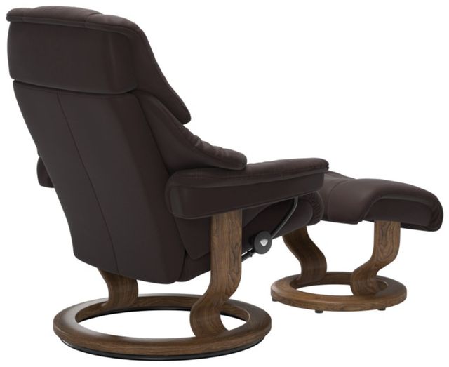 Stressless® by Ekornes® Customizable Reno Small Manual Recliner and Ottoman with Classic Base-3