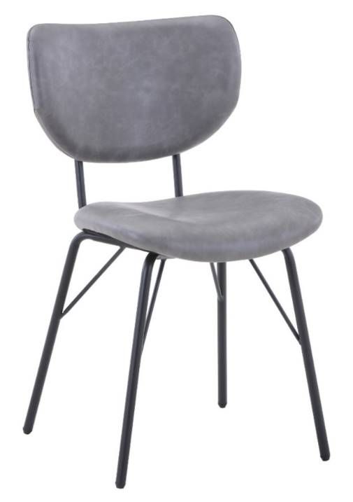 Jofran Inc. Urban Archive Owen Black/Gray Upholstered Side Chair-0