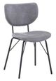 Jofran Inc. Urban Archive Owen Black/Gray Upholstered Side Chair-0