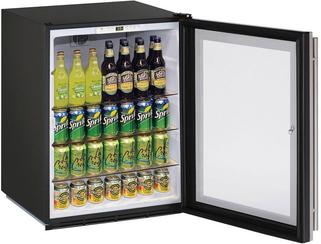 U-Line® ADA Series 5.4 Cu. Ft. Black Beverage Center-1