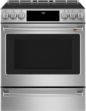front view of the Café™ 30" Stainless Steel Slide in Induction Range