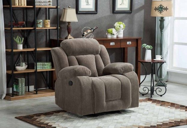 Milton Greens Stars Tan Manual Rocker Chair-1