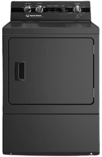 Speed Queen® DC5 7 Cu. Ft. Matte Black Electric Dryer-0