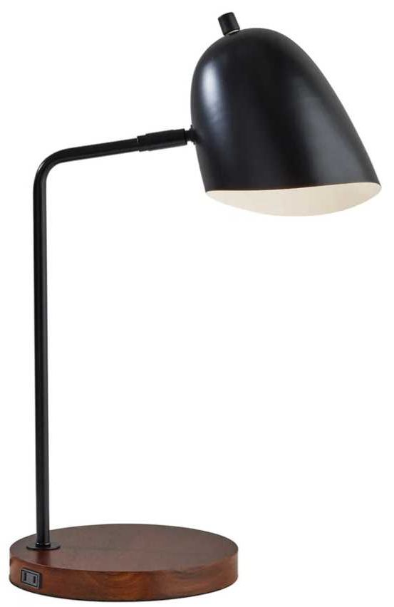 Adesso® Jude Black/Walnut Desk Lamp-0