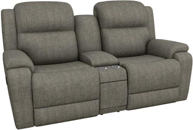 La-Z-Boy® Dorian Metal Power Reclining Loveseat with Console and Headrest-0