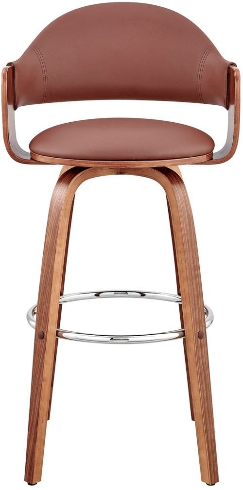Armen Living Daxton Brown/Walnut Bar Stool-3