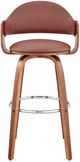 Armen Living Daxton Brown/Walnut Bar Stool-3