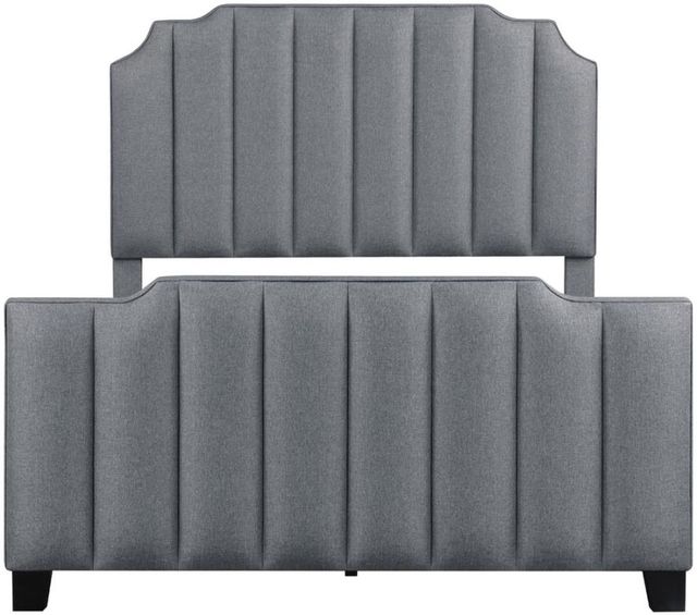 Coaster® Fiona Light Grey Upholstered Panel Bed-2