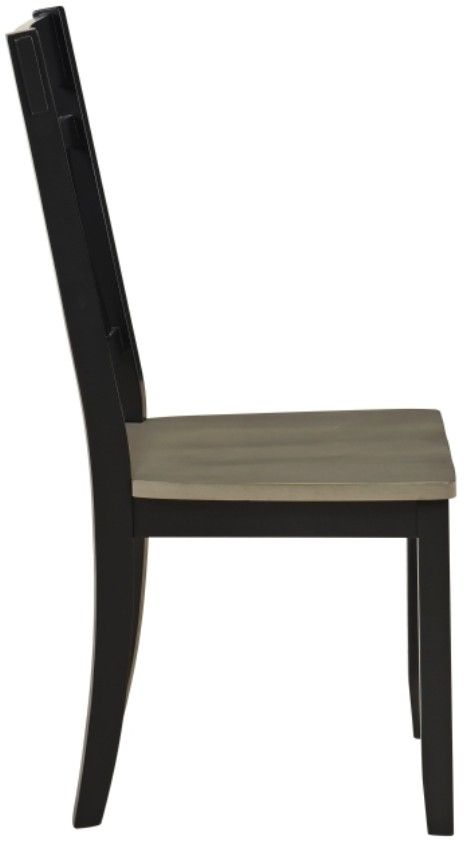 Homelegance® Ogden Black/Brown Dining Side Chair-3