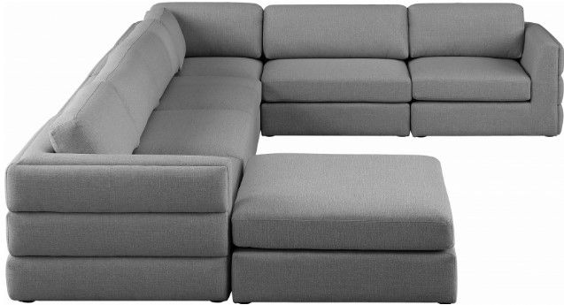 Meridian Furniture Beckham 7-Piece Grey Modular Sectional Sofa Set-2