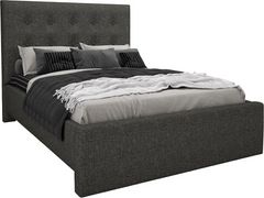 Très grand lit rembourré personnalisable à sommier avec pied de lit absolu de Beaudoin Adam