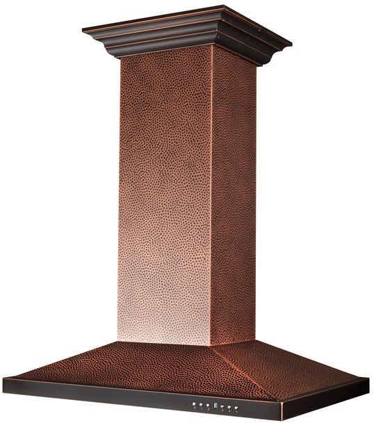 ZLINE Designer Series 30" Hand-Hammered Copper Island Range Hood-2