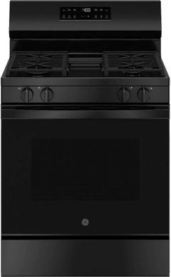 GE® 400 Series 30" Black Freestanding Gas Range