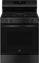 GE® 400 Series 30" Black Freestanding Gas Range-0
