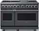 Viking® 7 Series 48" Cast Black Pro Style Dual Fuel Range with 12" Griddle-2