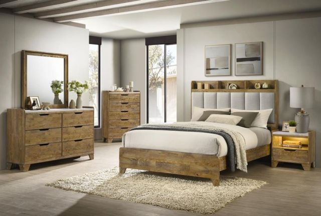 Coaster® Henderson Medium Oak Dresser Mirror-3