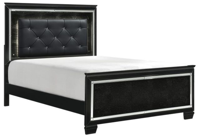 Homelegance® Allura 4-Piece Black Queen Panel Bedroom Set-1