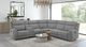 Furniture of America® Antonius 5-Piece Gray Curved Manual Reclining Sectional-1