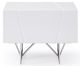 VIG Furniture Modrest Chrysler Stainless Steel/White Nightstand-1