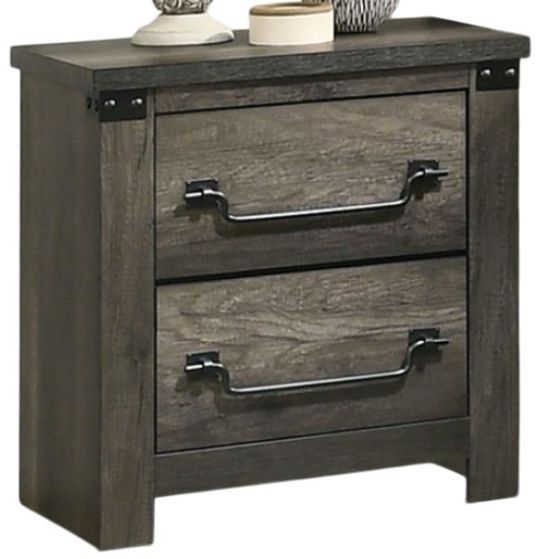 Furniture of America® Britonale Rustic Gray Nightstand-0