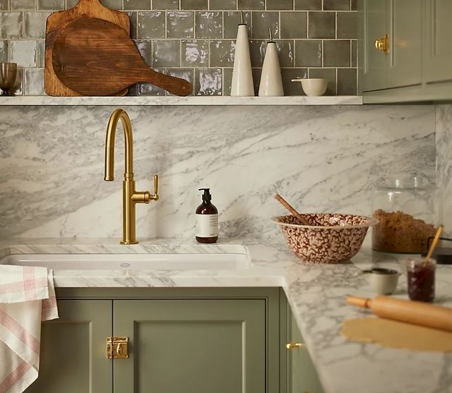KOHLER® Edalyn™ by Studio McGee Vibrant Stainless Kitchen Sink Faucet with Three-Function Sprayhead-3