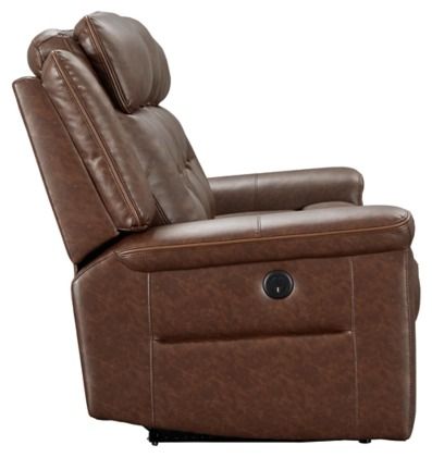 Signature Design by Ashley® McAdoo Caramel Power Reclining Sofa-4