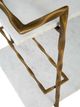 Furniture Classics Vivian Gold Bar Cart with White Marble Shelves-4