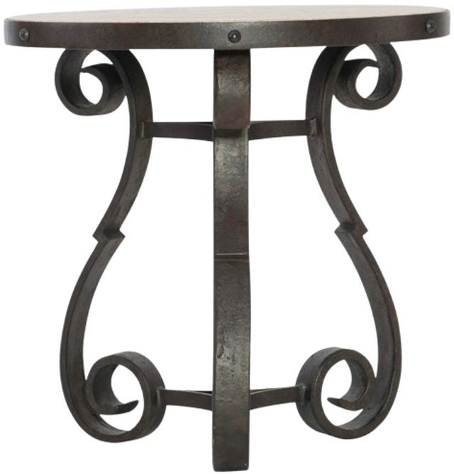Hooker® Furniture Hill Country Luckenbach Beige End Table with Black Base-0