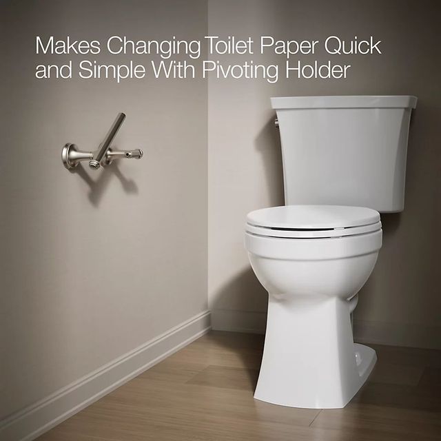 KOHLER® Bellera® Vibrant Brushed Nickel Pivoting Toilet Paper Holder-3