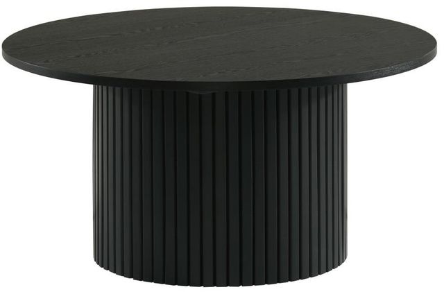 Coaster® Hamlyn Black Round Fluted Occasional Coffee Table-0