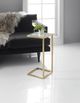 Hooker® Furniture Melange Holmes Silver Leaf C-Shaped Accent Table with Gold Base-1