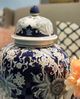 A & B Home Bryn Blue/Gold Ginger Jar-2