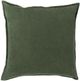 Surya Cotton Velvet Dark Green 13"x19" Pillow Shell with Down Insert-1