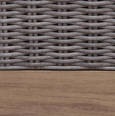 Signature Design by Ashley® Harmony Headlands Gray/Natural Fabric/Wooden Outdoor Loveseat-3