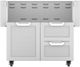 Hestan® Professional 36" Outdoor Double Drawer and Door Tower Cart-Stainless Steel-0