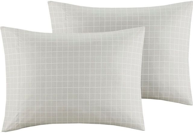 Olliix by Madison Park Essentials Grey/Charcoal Full Dalton Reversible Complete Bedding Set-4
