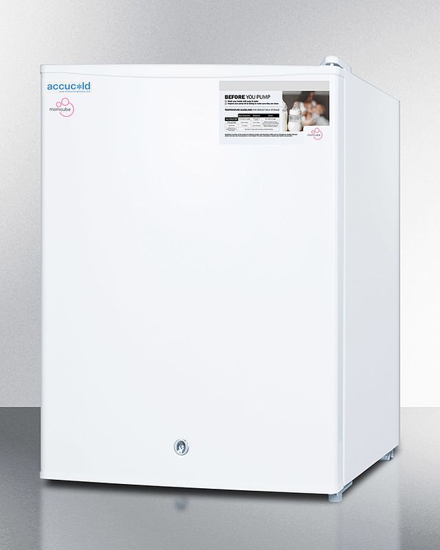 Accucold® by Summit® MOMCUBE™ Series 19" 1.8 Cu. Ft. White Countertop Breast Milk Freezer-2