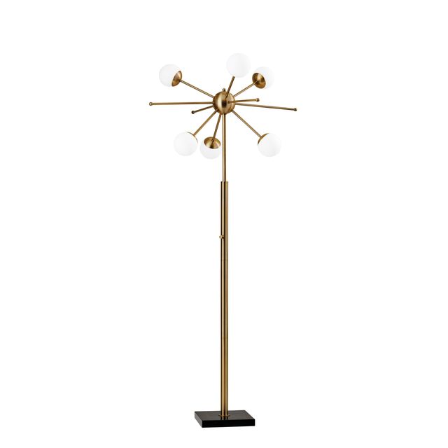 Adesso® Doppler Antique Brass LED Floor Lamp-0