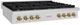 ZLINE Paramount Autograph Edition 48" Satin Stainless Steel Gas Cooktop with Champagne Bronze Accents-1